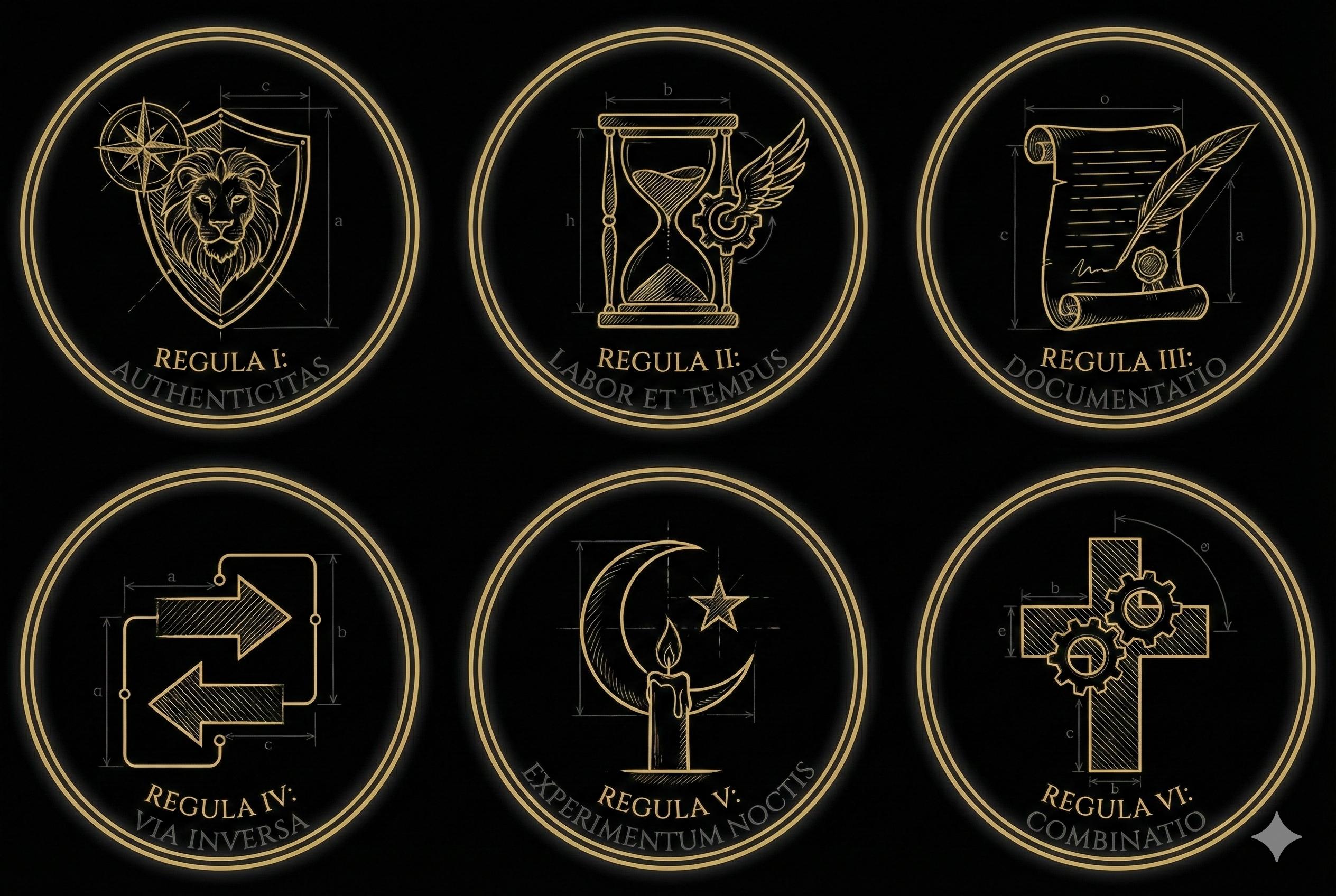 Os 6 emblemas das heurísticas nexialistas